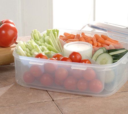 Lock & Lock Appetizer Handy Container with Removable Divided Tray 