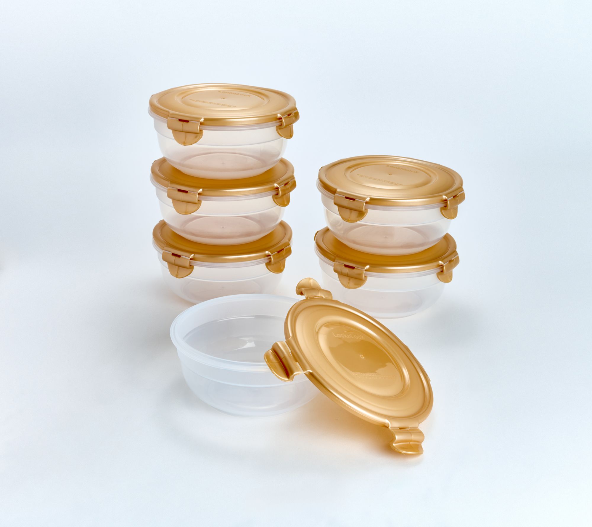 LocknLock Set of (6) 3-Cup Nesting Bowls
