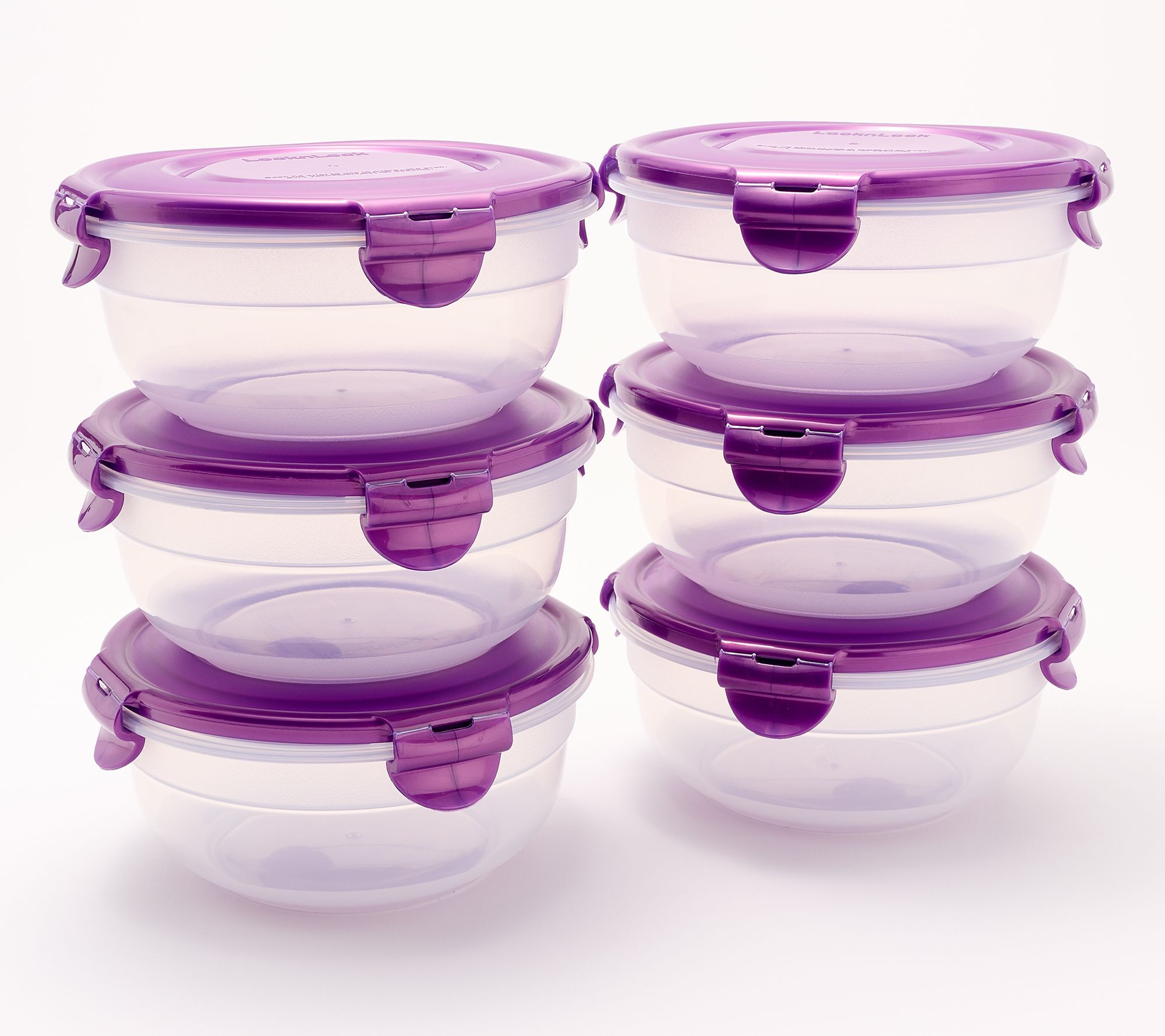 LocknLock Set of (6) 3-Cup Nesting Bowls