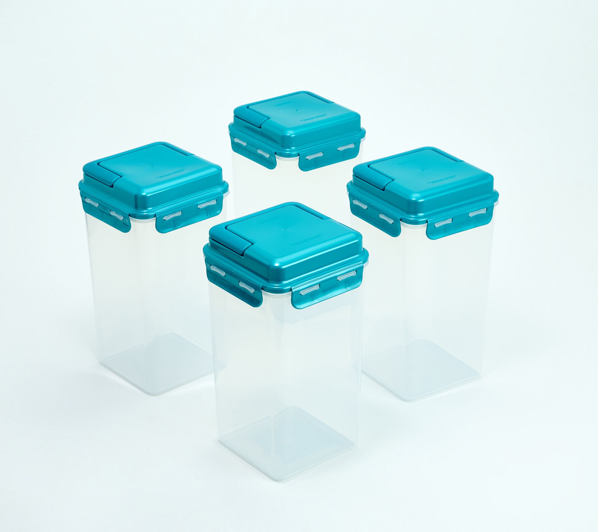 LocknLock Set of 4 Tall Pantry Canisters w/ Handle Lids