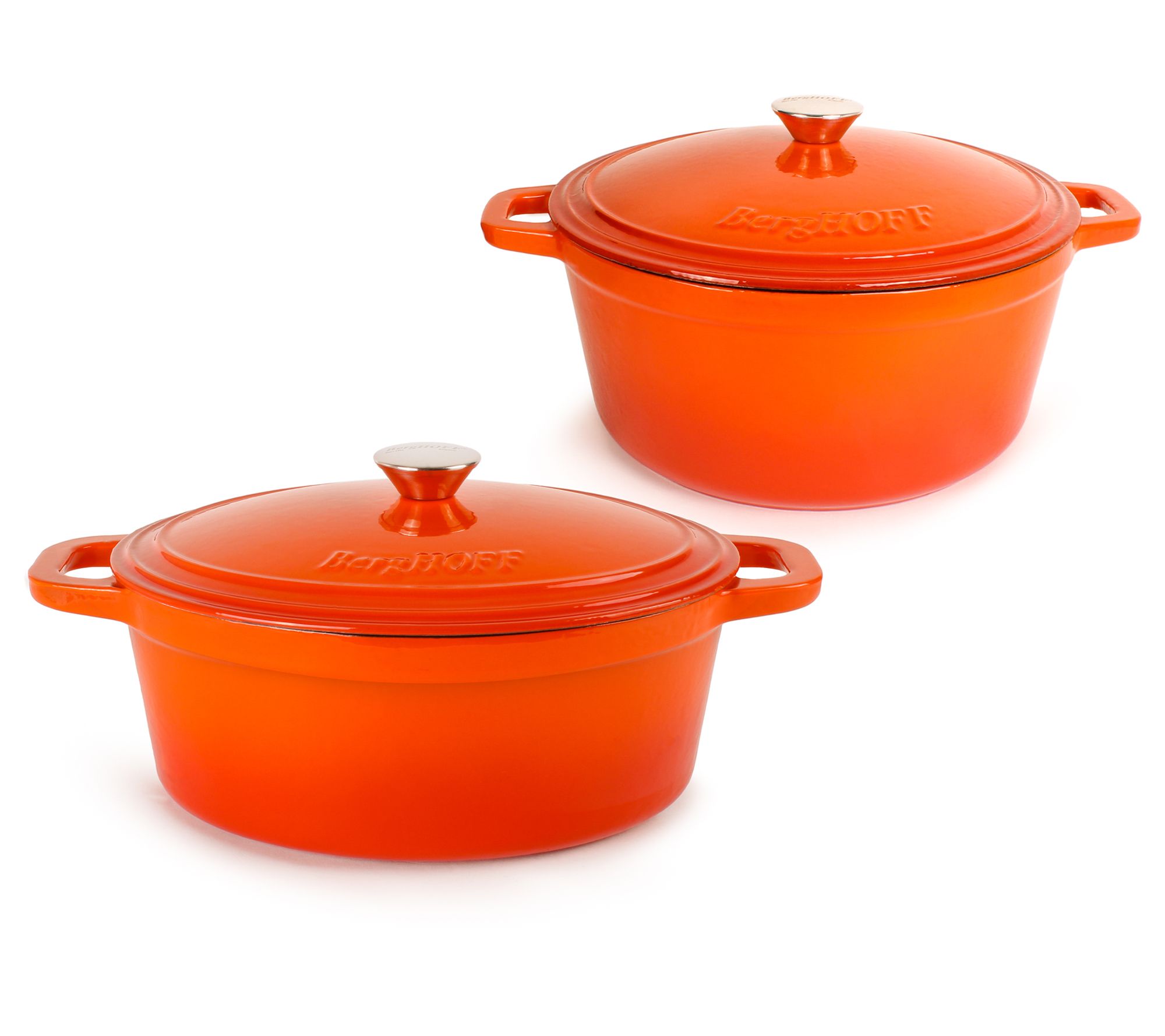 BergHOFF Neo 4-Piece 5qt. & 7qt. Cast Iron Cookware Set