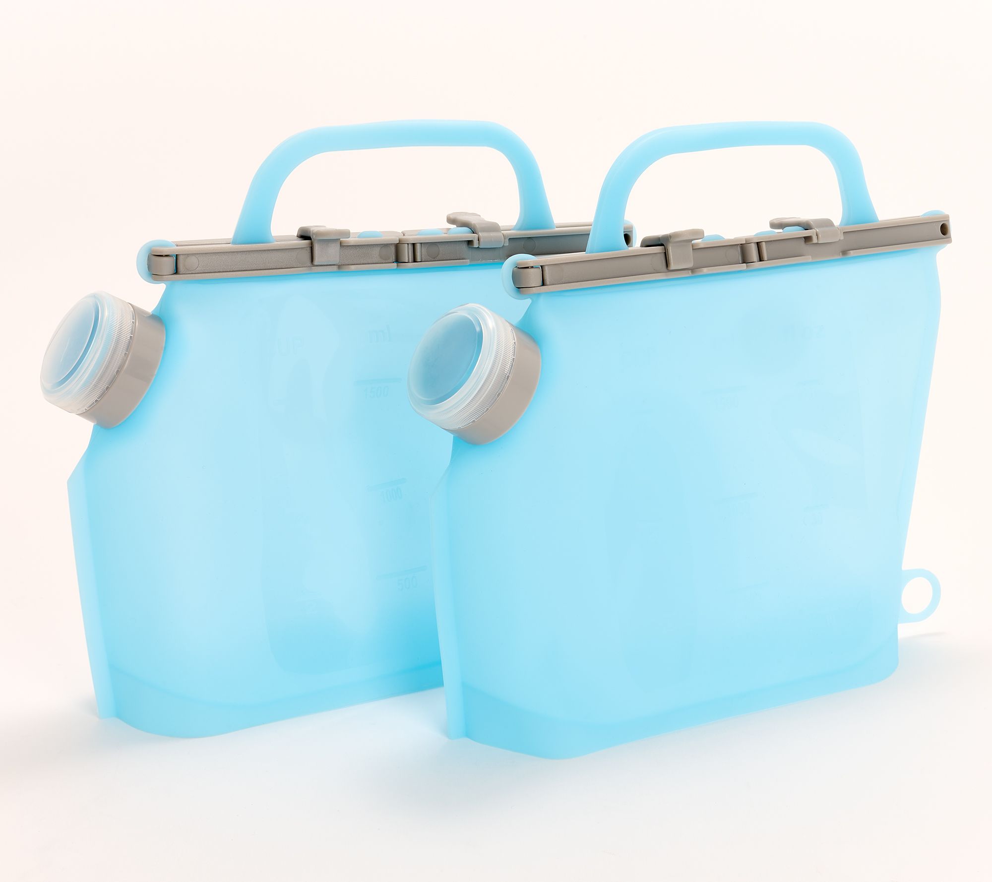 Cella S/2 Silicone Storage Bags w/ Pour Spouts & Handles