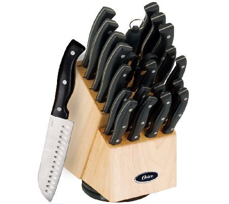 Oster Steffen 14-Piece Stainless-Steel Cutlery Set with Block, Blue