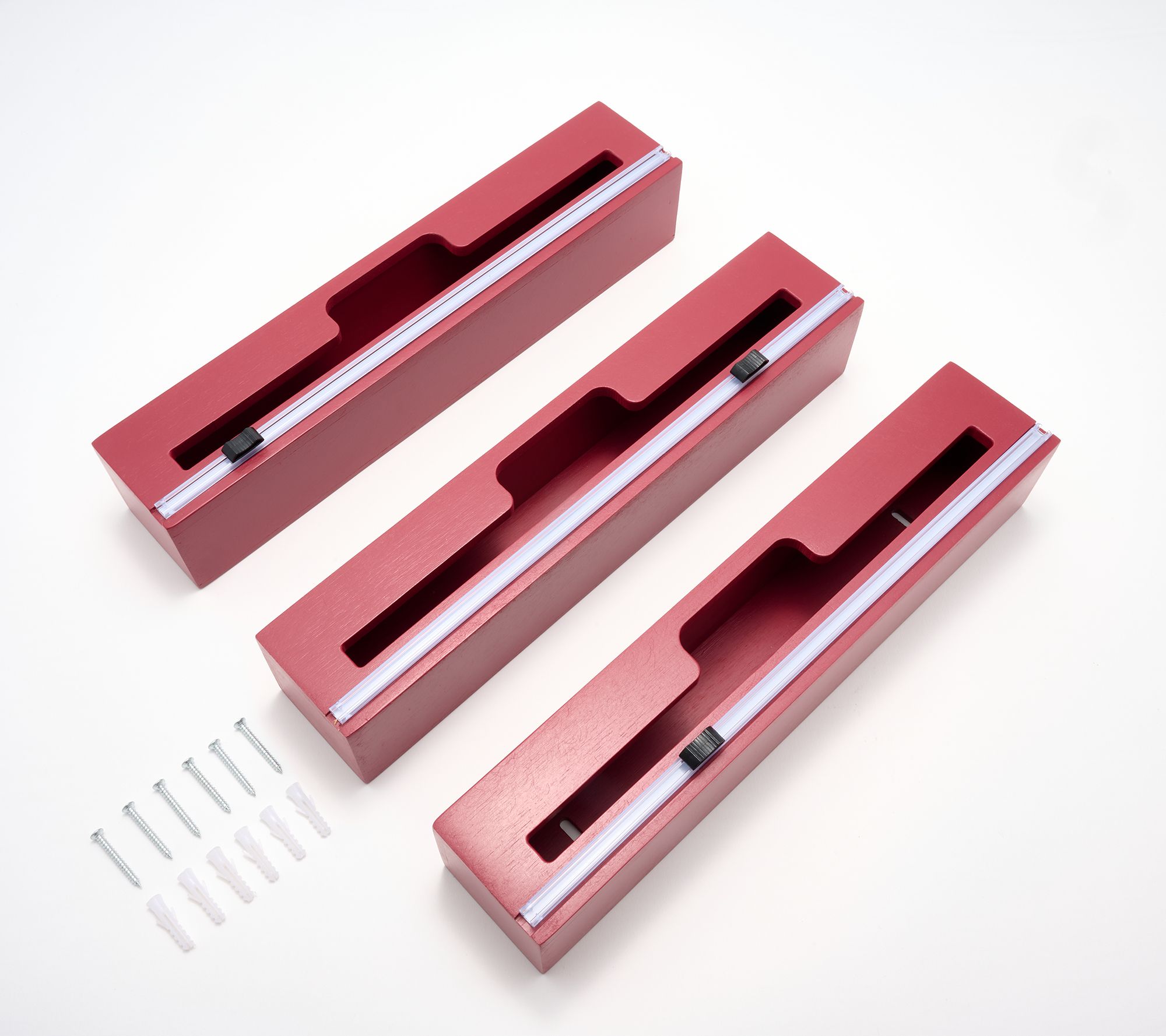 Cella 3-Pc Bamboo Foil & Plastic Wrap Organizers w/ Cutters