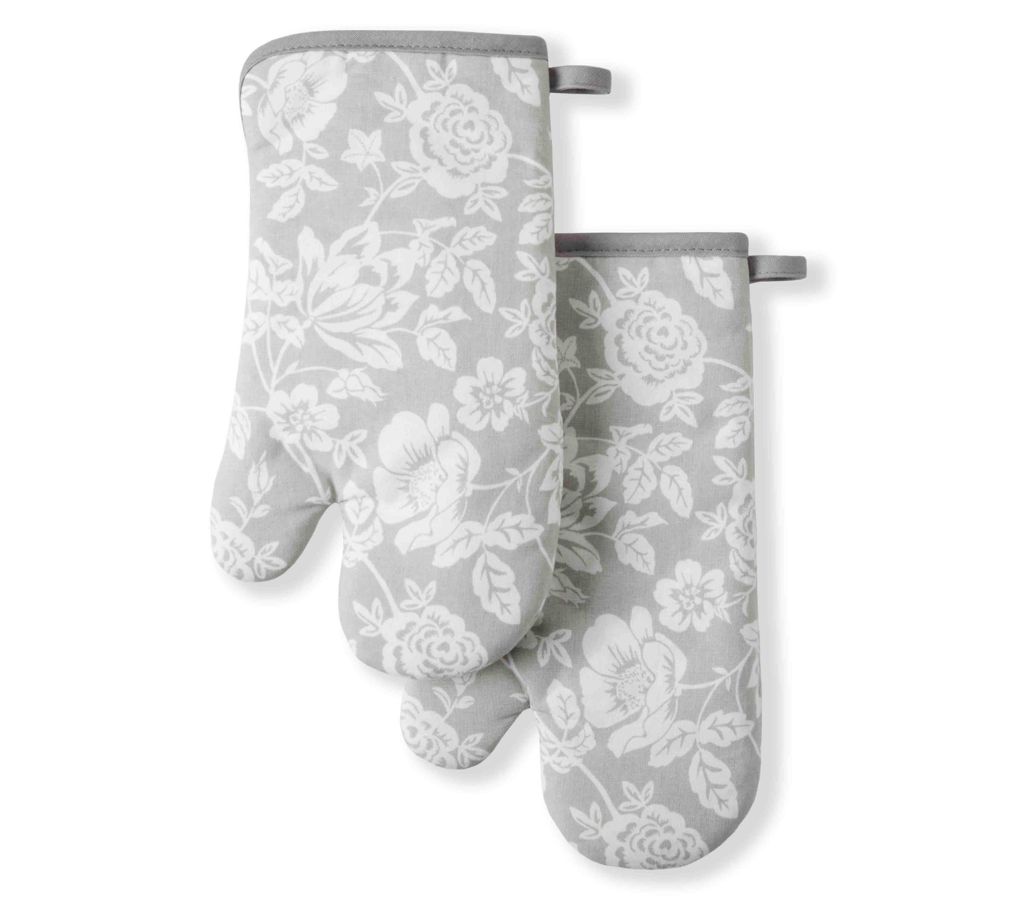 MARTHA STEWART Floral Vine Oven Mitt 2-Pack Set