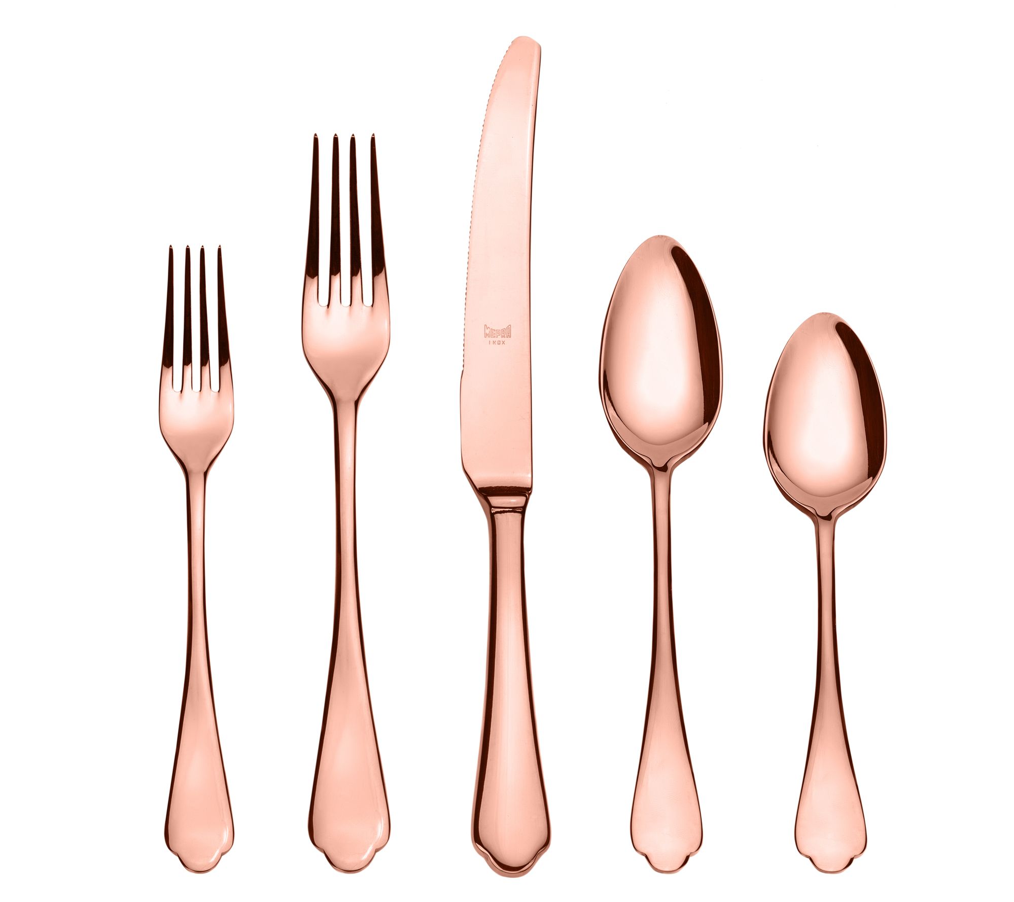 Mepra 20pc Dolce Vita Bronze Flatware Set