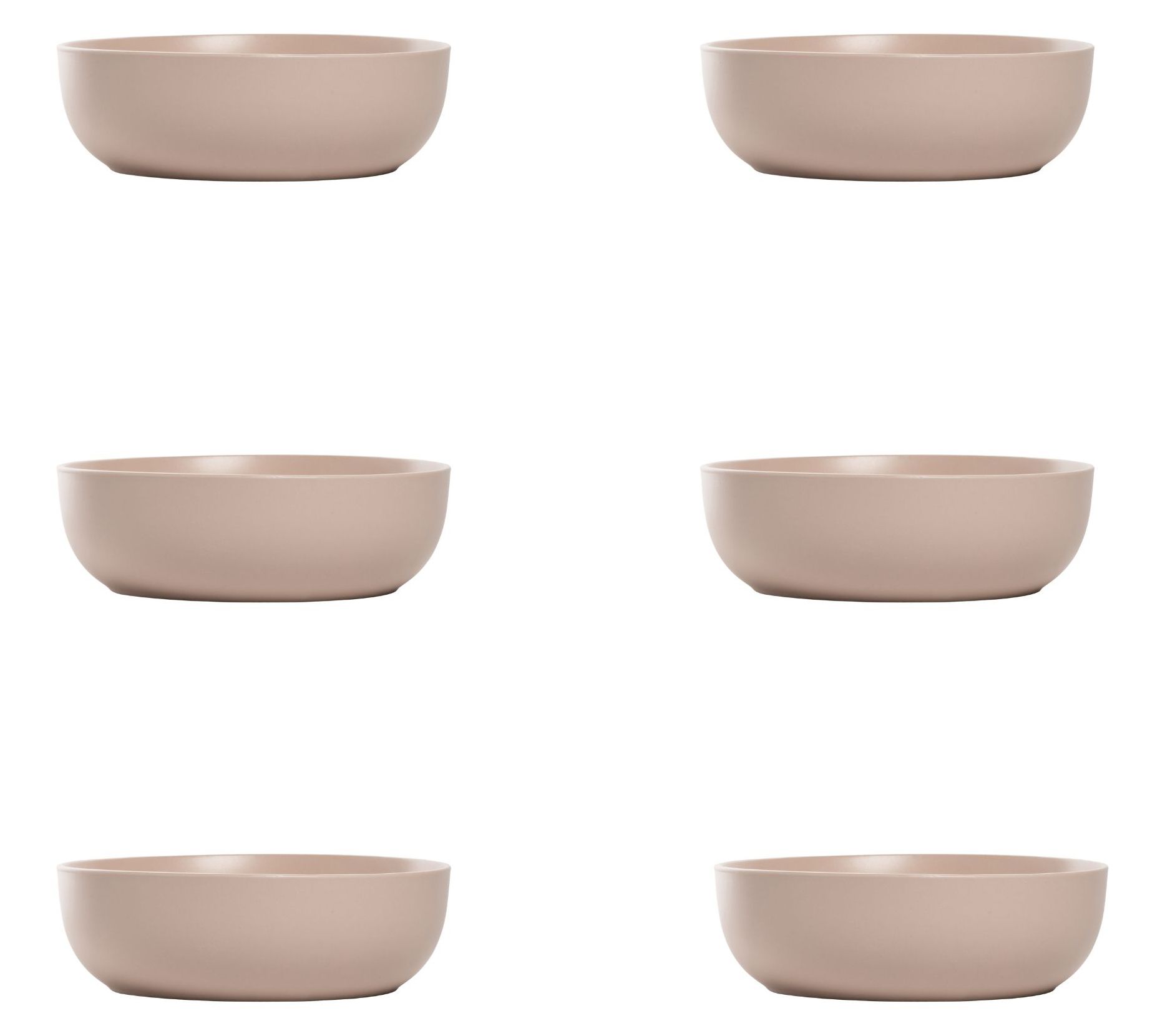 10 Strawberry Street Set of 6 Wazee Matte CoupeBowl