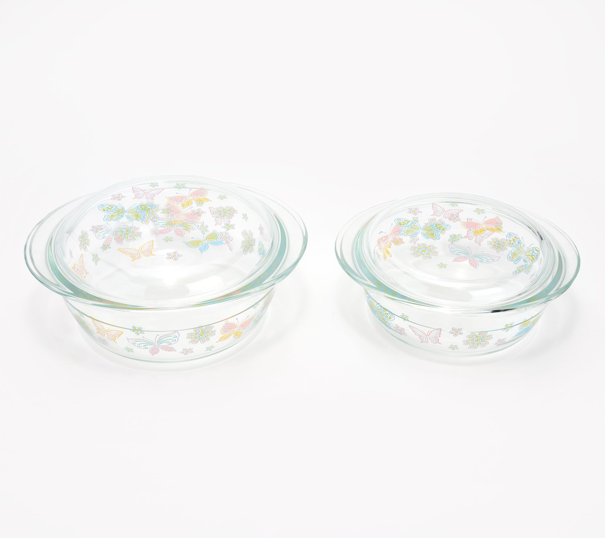"As Is" Temp-tations Seasonal 1-qt and 1.75-qt Glass Dish Set