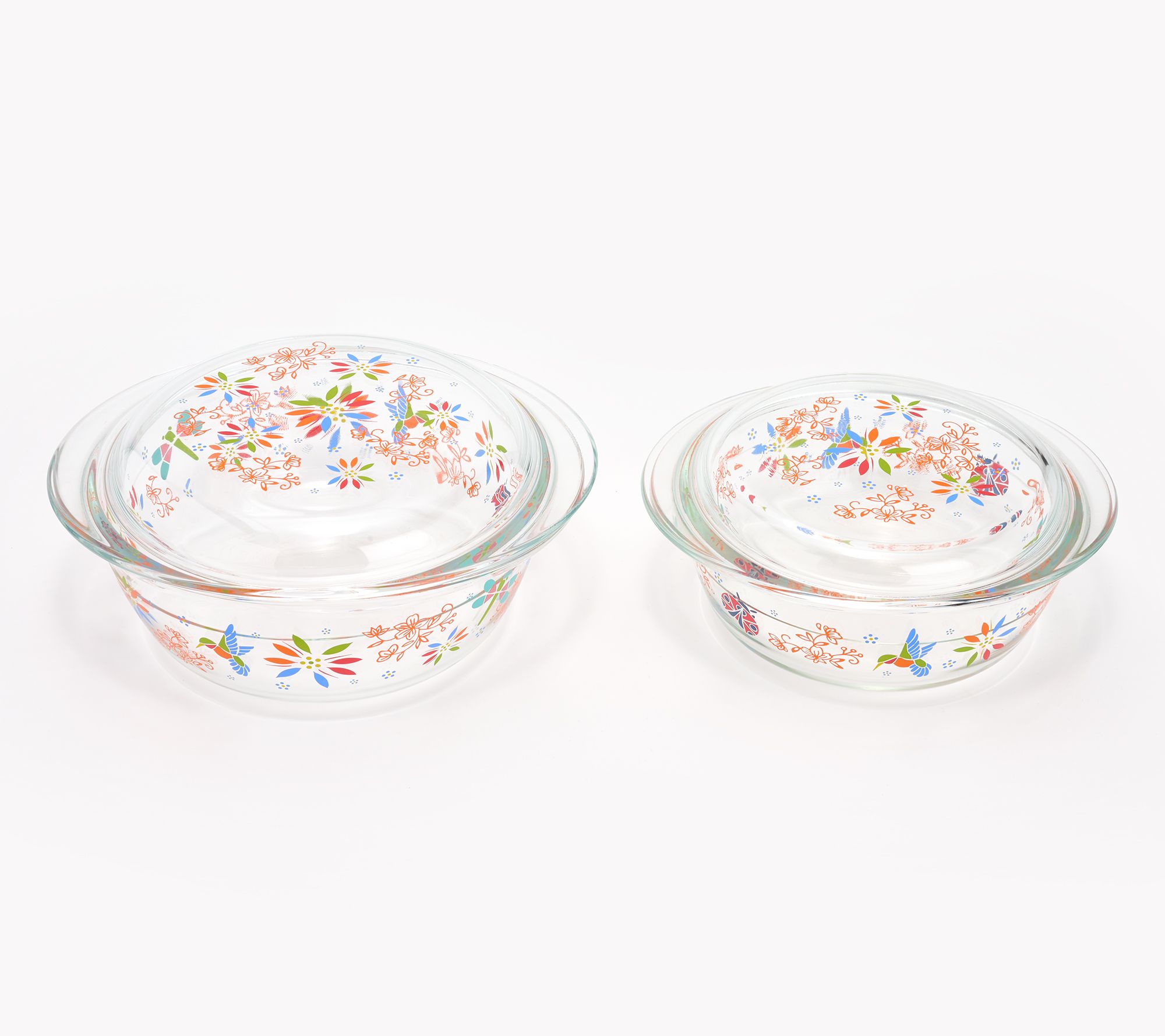 "As Is" Temp-tations Seasonal 1-qt and 1.75-qt Glass Dish Set