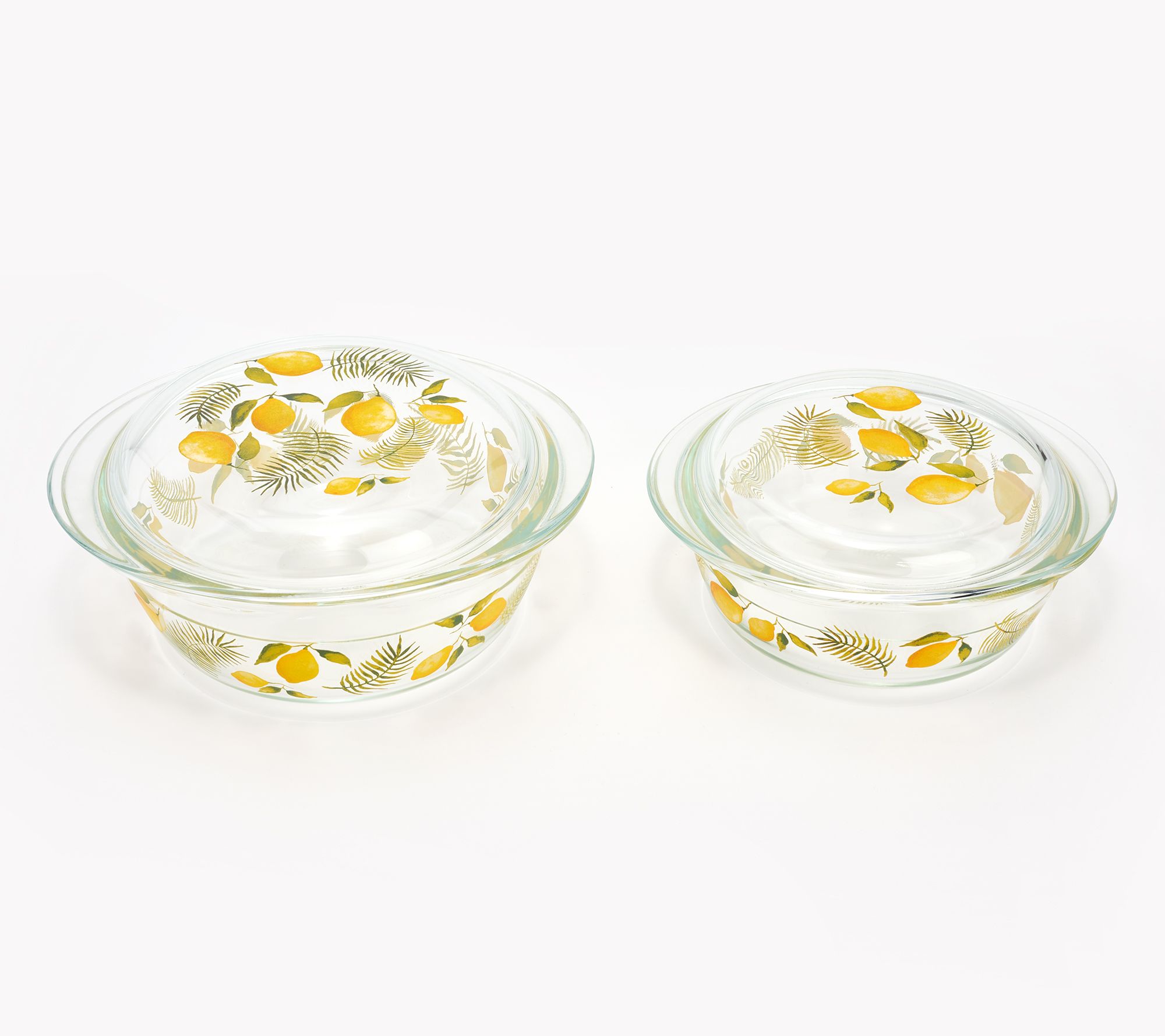 "As Is" Temp-tations Seasonal 1-qt and 1.75-qt Glass Dish Set