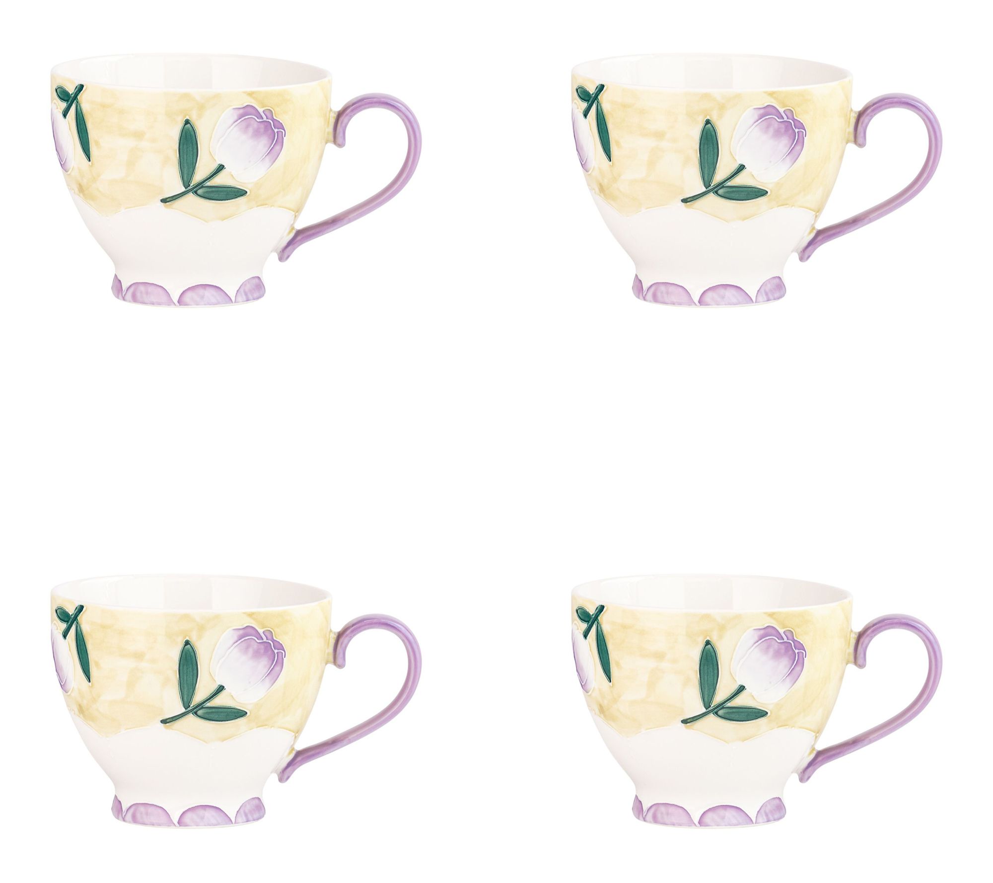 10 Strawberry Street Set of 4 Petaluxe Mug