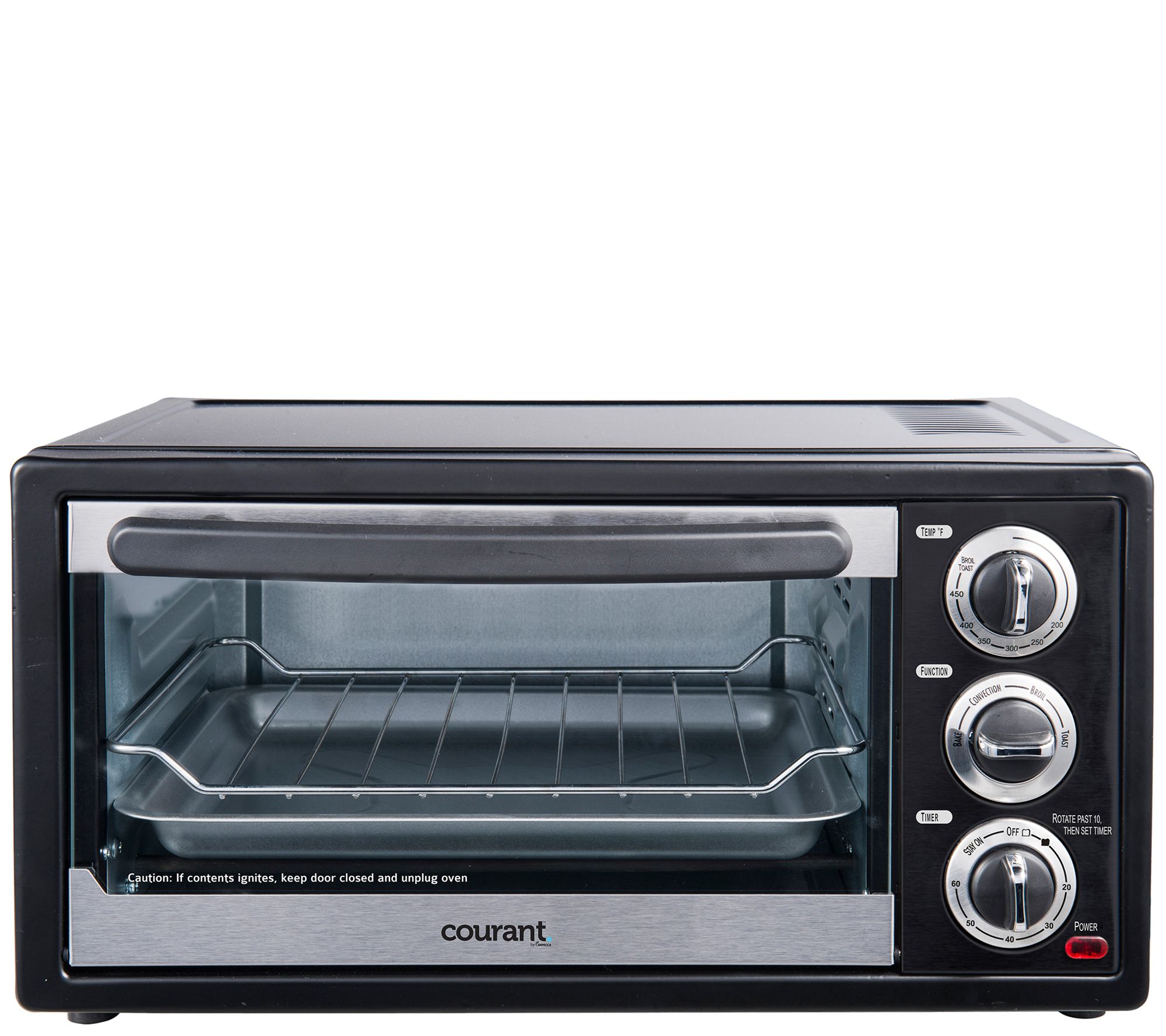 Courant 6-Slice Black Convection Toaster Oven (1300-Watt) in the Toaster  Ovens department at