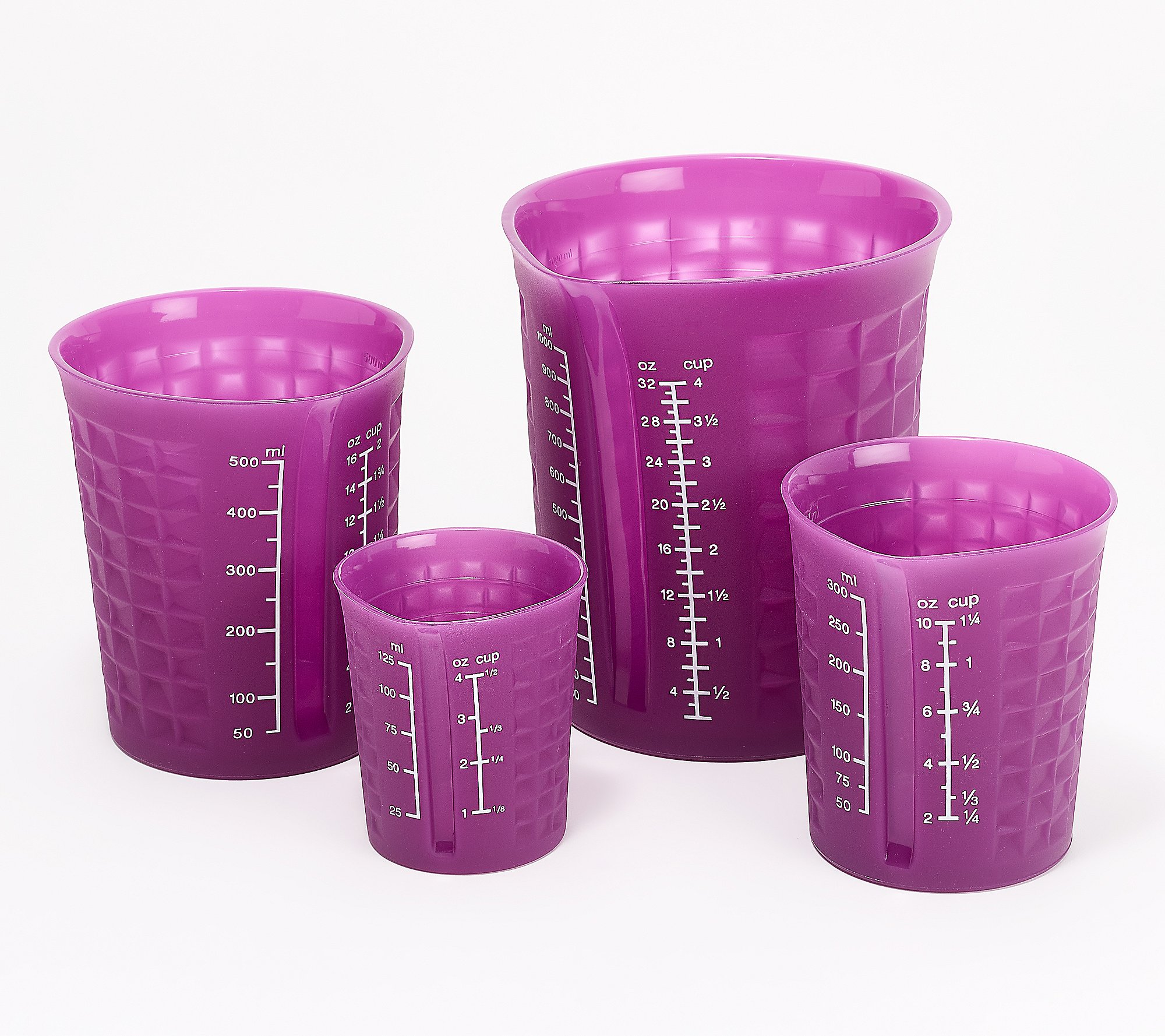 Kochblume 4-Piece Nestable Silicone MeasuringCups ,Purple