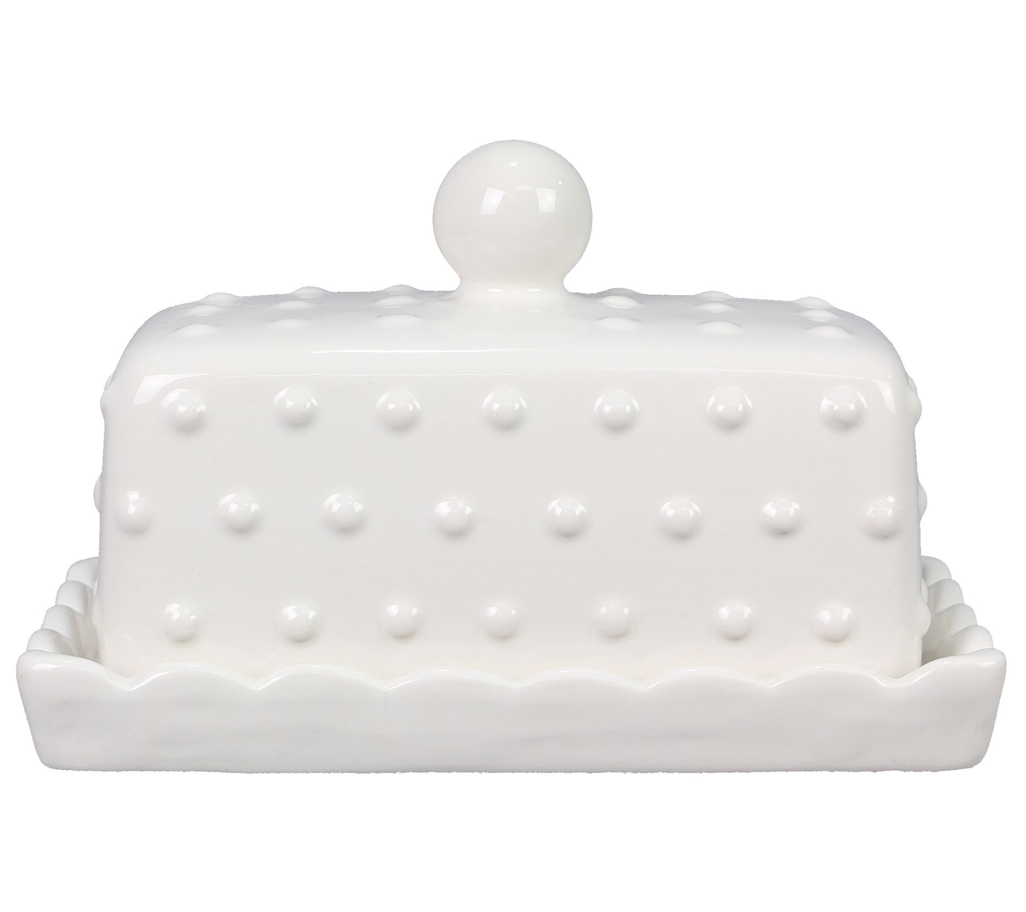 Young's Inc. 2-Piece Cottage Core Butter Dish w/ Lid Set