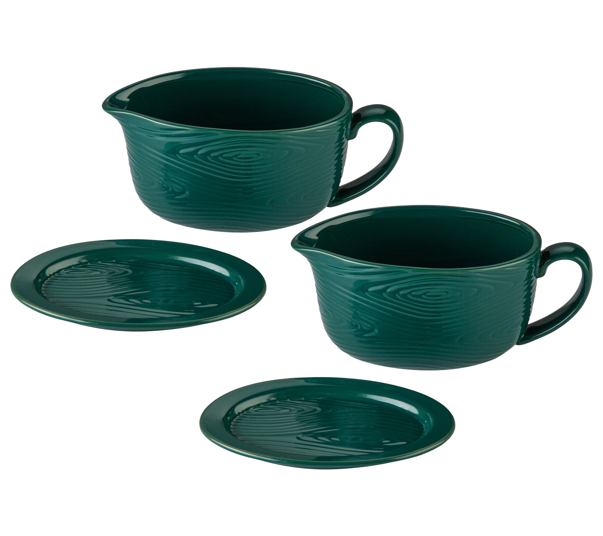 Temp-tations Woodland S/2 16-oz Gravy Boats w/ Lid-Its