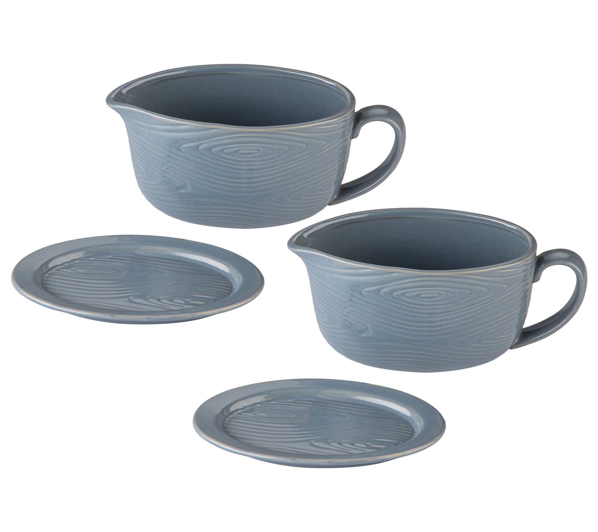 Temp-tations Woodland S/2 16-oz Gravy Boats w/ Lid-Its