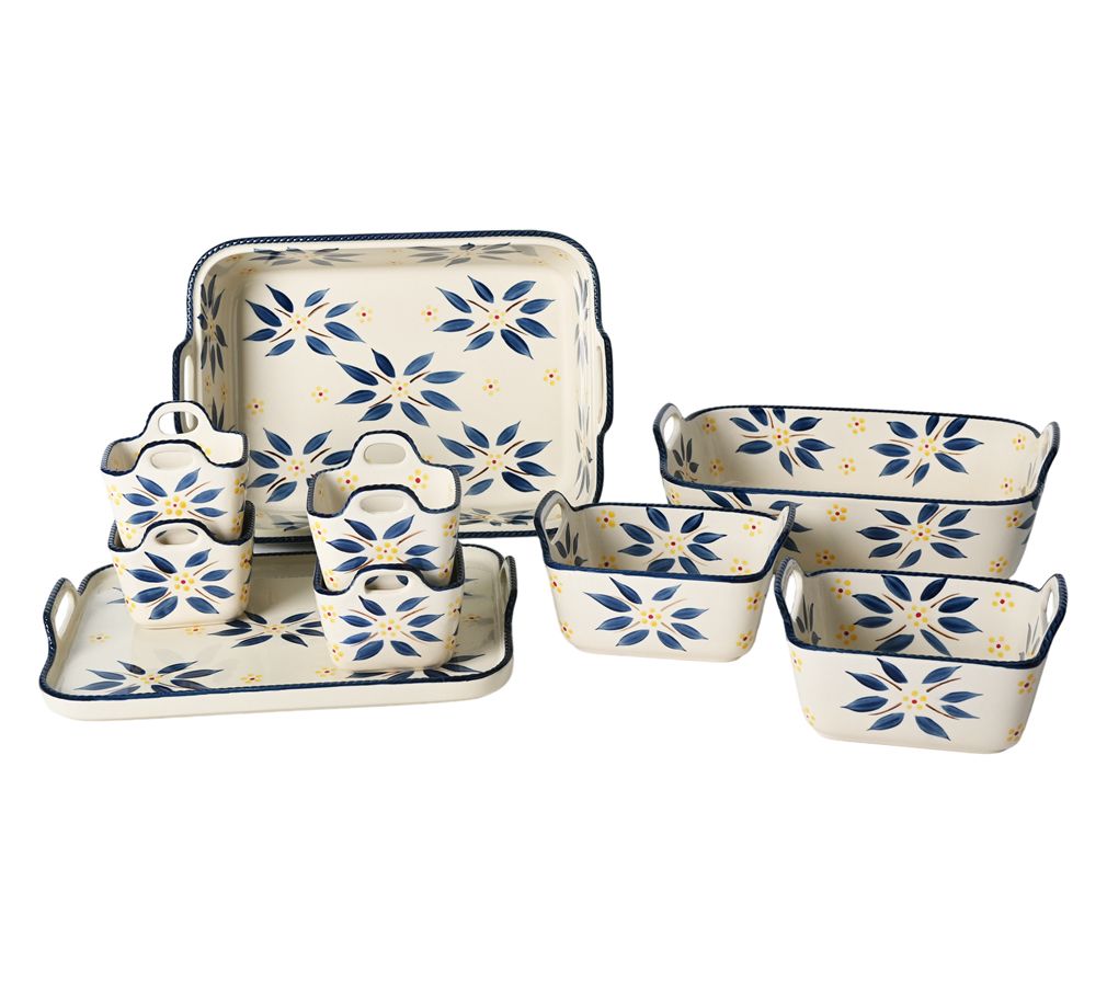 Temp-tations Old World 9-Piece Bakeware Set w/ Upswept Handles