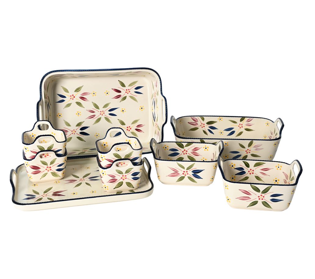 Temp-tations Old World 9-Piece Bakeware Set w/ Upswept Handles