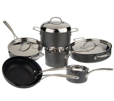 Technique Hard Anodized Nonstick 12pc. Cookware Set - QVC.com