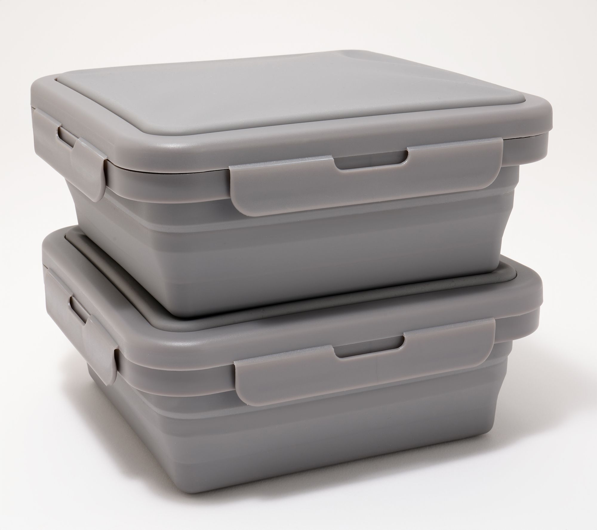 Cella S/2 Silicone Collapsible Storage Squares w/Attached Lids