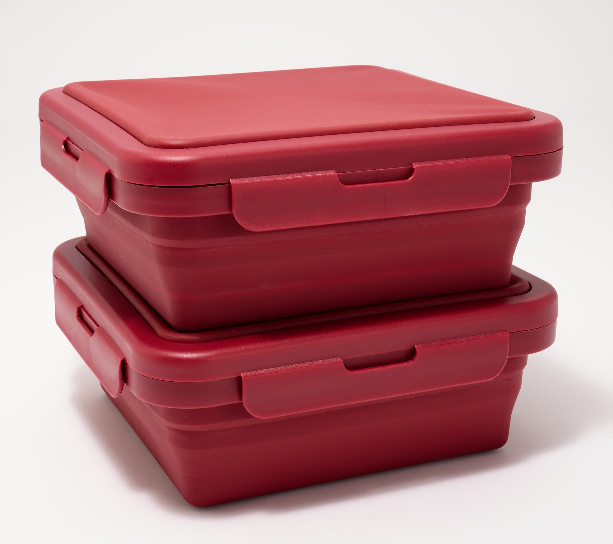 Cella S/2 Silicone Collapsible Storage Squares w/Attached Lids