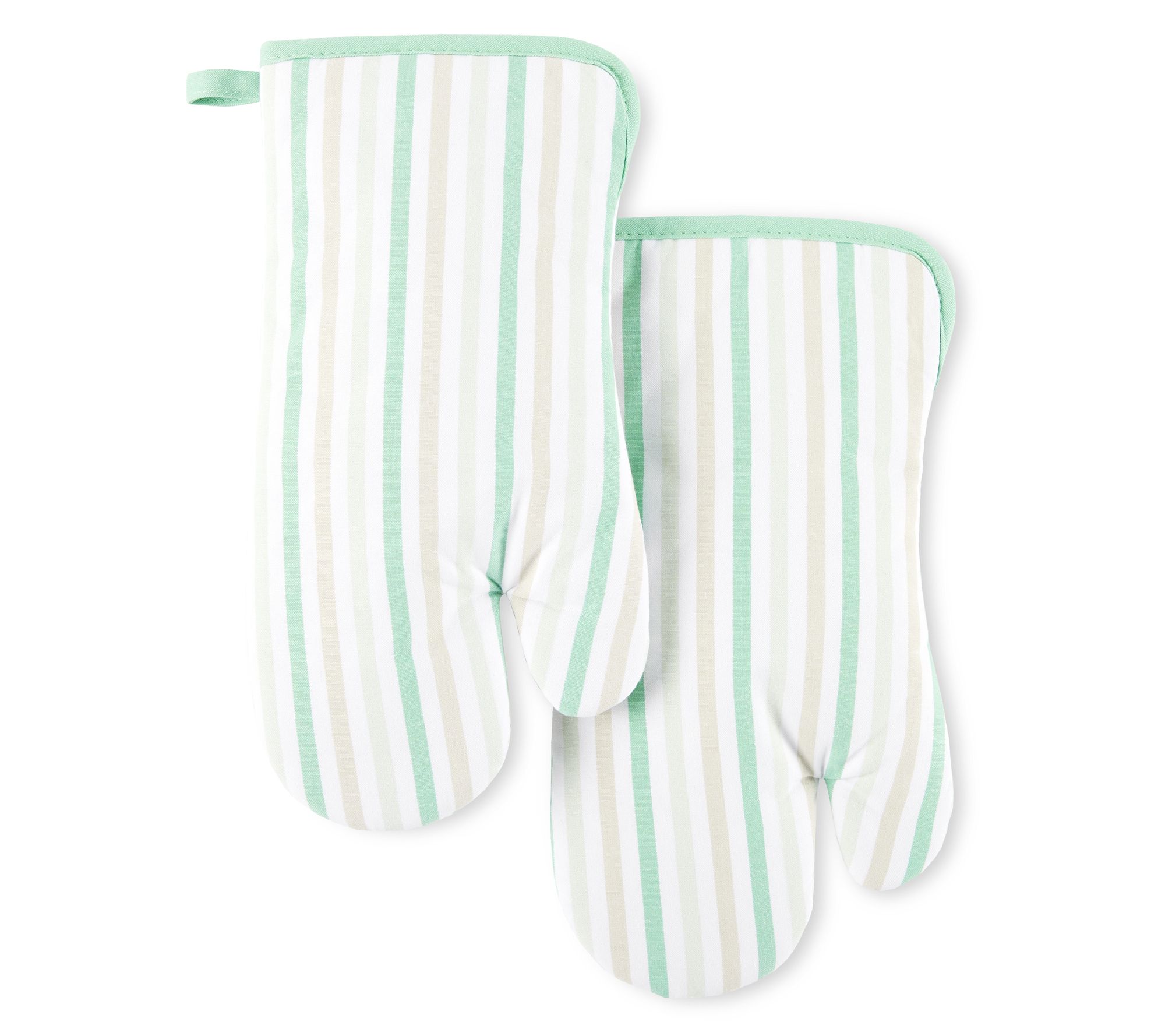 MARTHA STEWART Daisy Stripe Oven Mitt  2-Pack Set