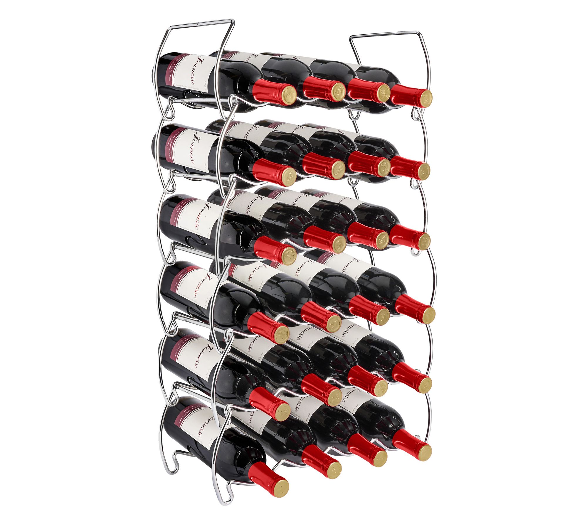 Sorbus 6-Tier 24-Bottle Stackable Metal Wine Rack