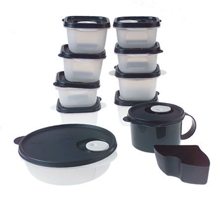 Tupperware 11 Piece CrystalWave Lunch-on-the-Go Set 