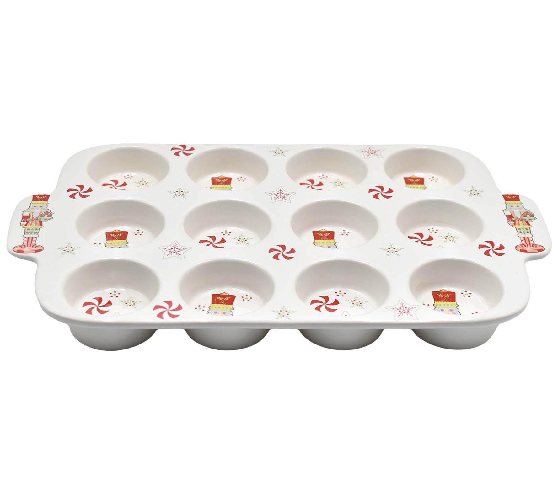 "As Is" Temp-tations Seasonal 12-Cup Muffin Pan with Figural Handles