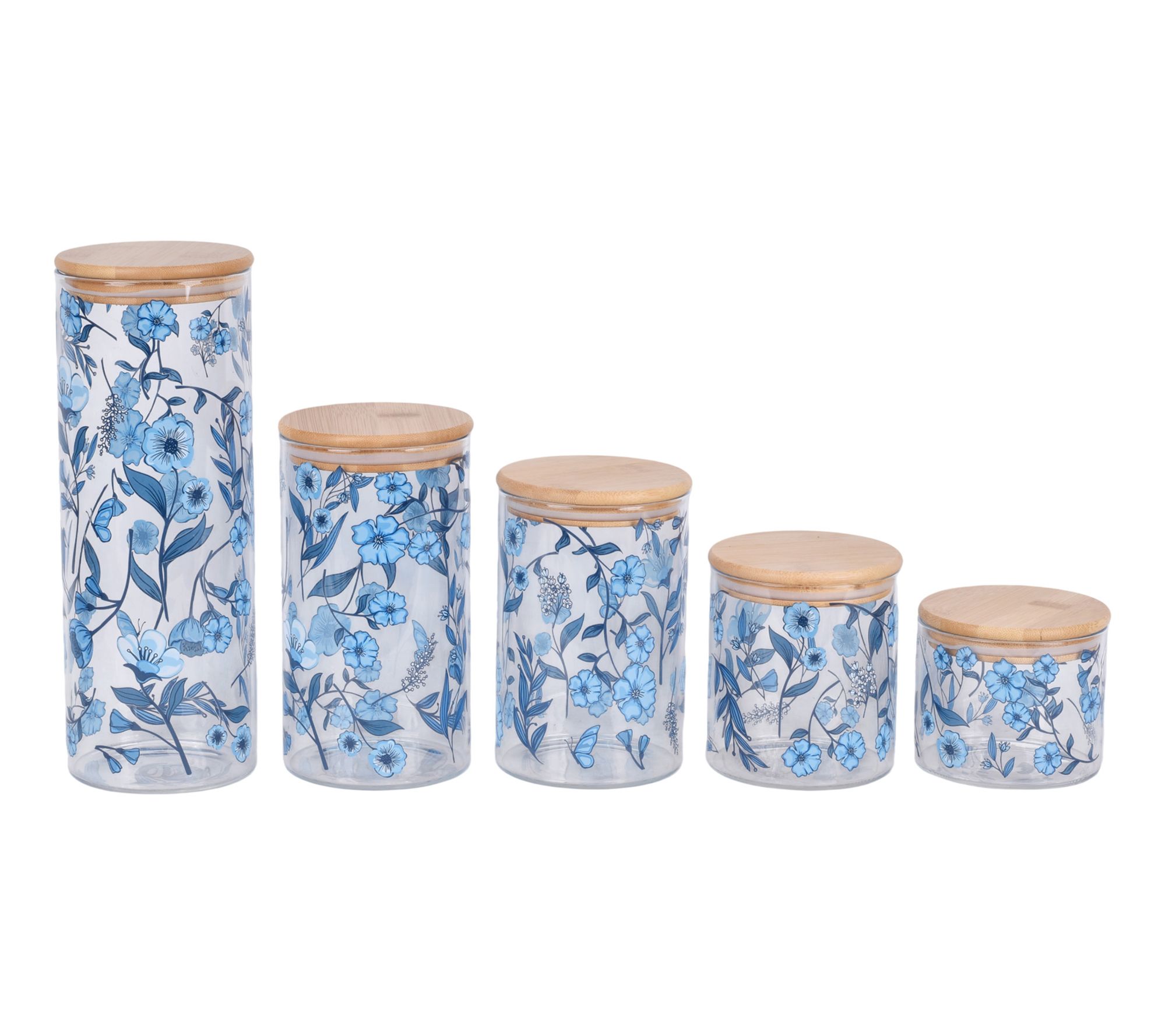 Temp-tations Borosilicate Glass Food Containers with Bamboo Lids