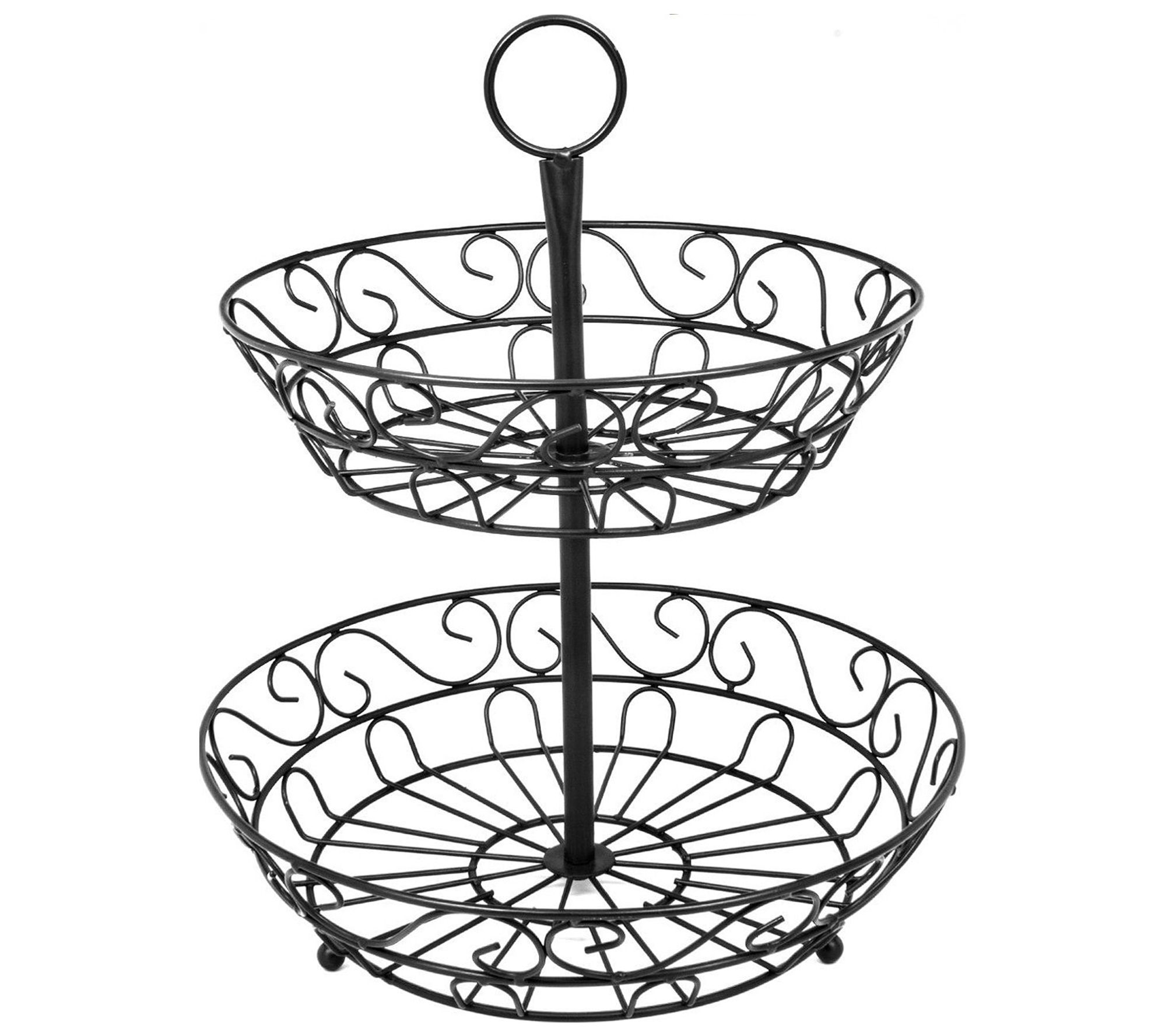Sorbus 2-Tier Countertop Fruit Basket Bowl Stand