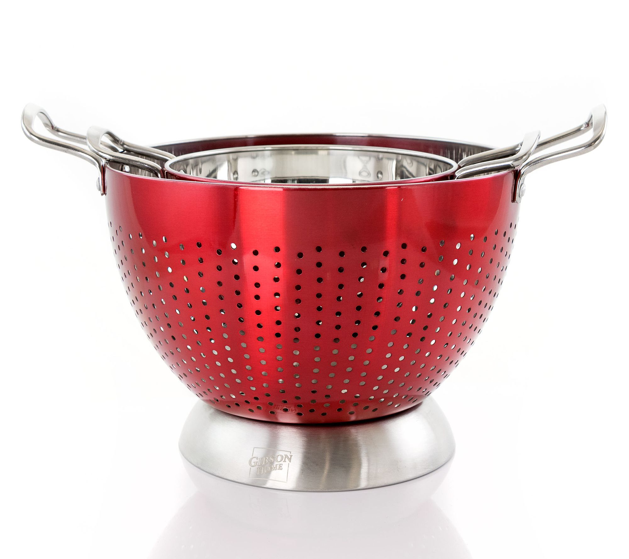 Gibson Home Crossen 2-Piece Stainless Steel Colander Set - QVC.com