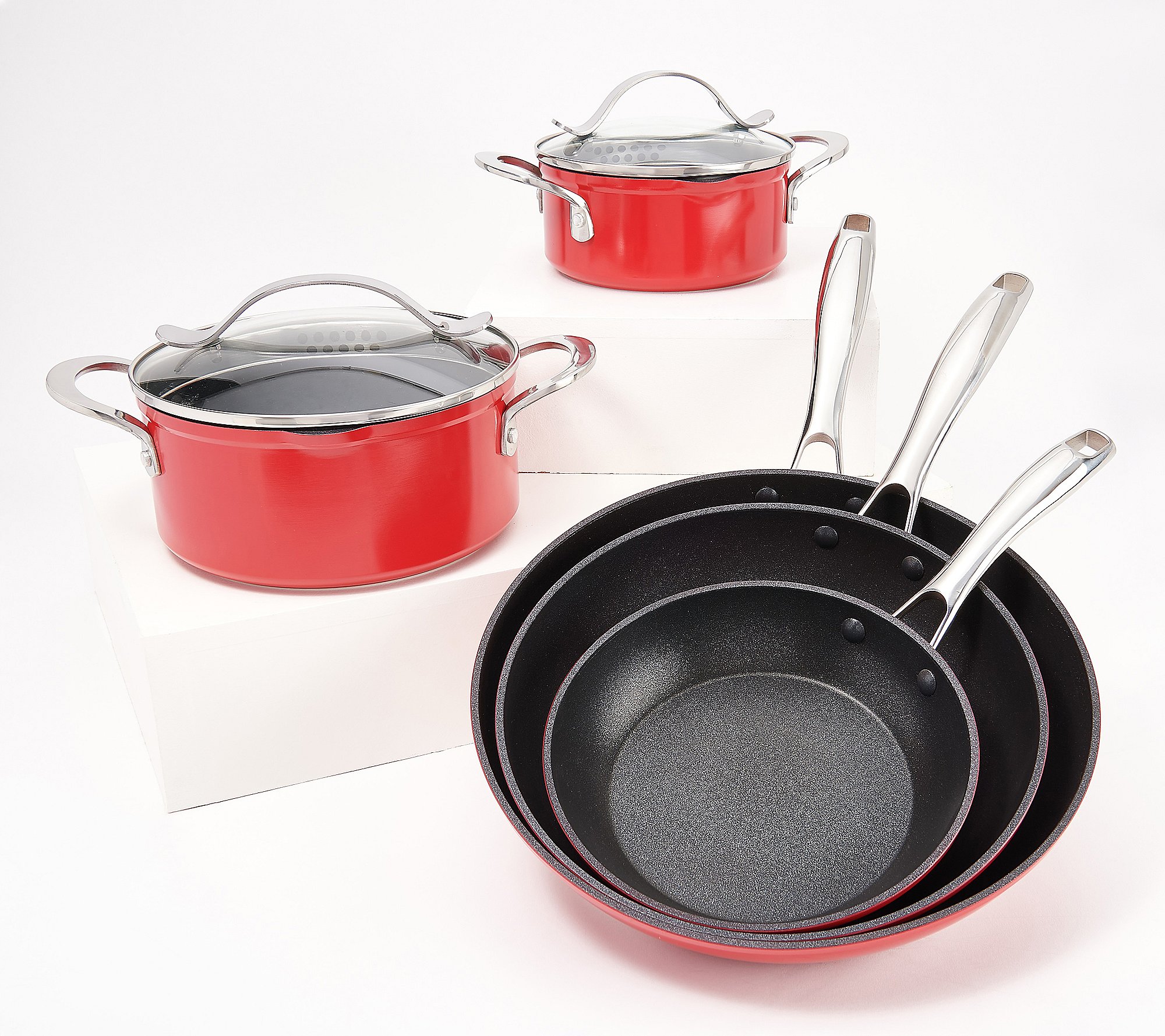 Cook's Essentials 7-Piece Forged Aluminum Cookware Set