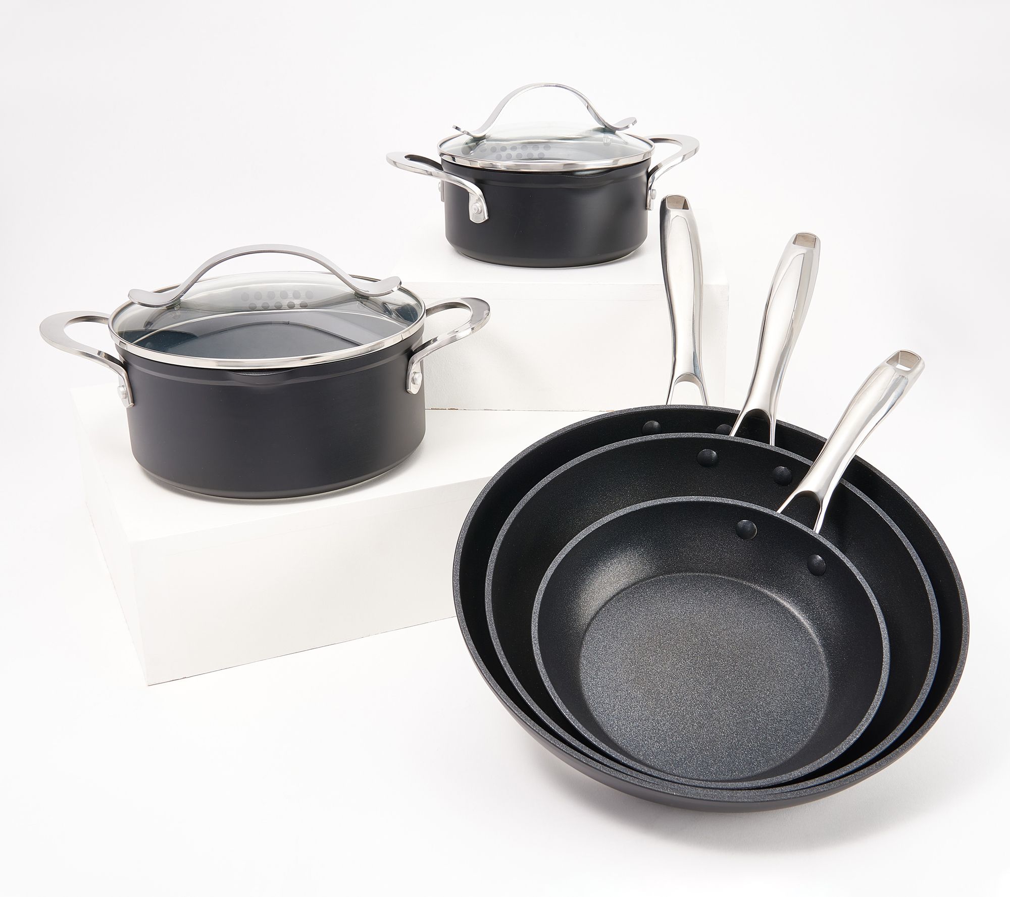 Cook's Companion® 4-Piece 11 Nonstick Aluminum Stackable Cookware Set on  sale at shophq.com - 488-958 in 2023