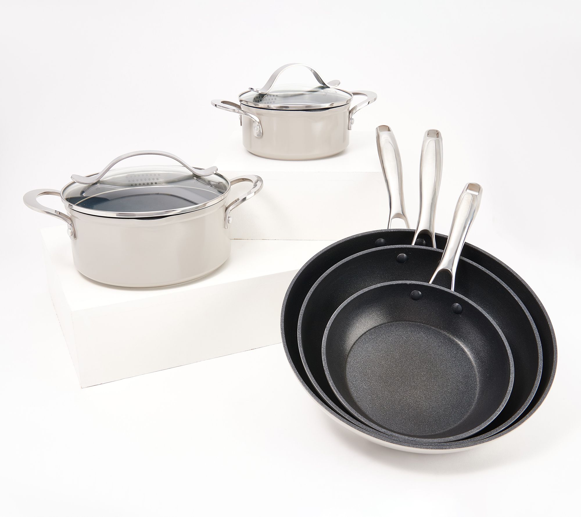 CooksEssentials Premier 18/10 Stainless Steel Nonstick 7-pc