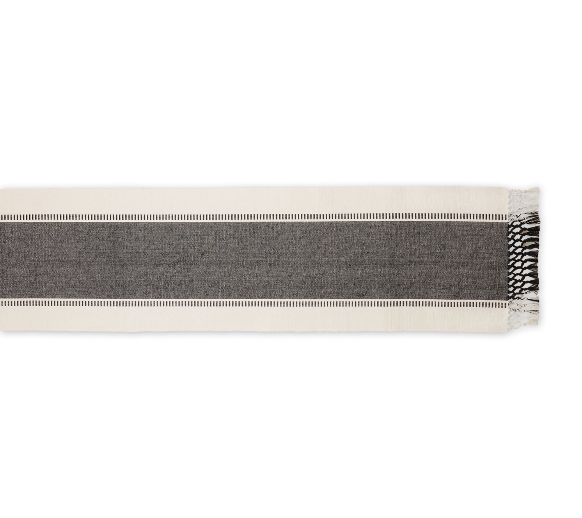 Design Imports 13x108" Ribbed Dobby Stripped Table Runner