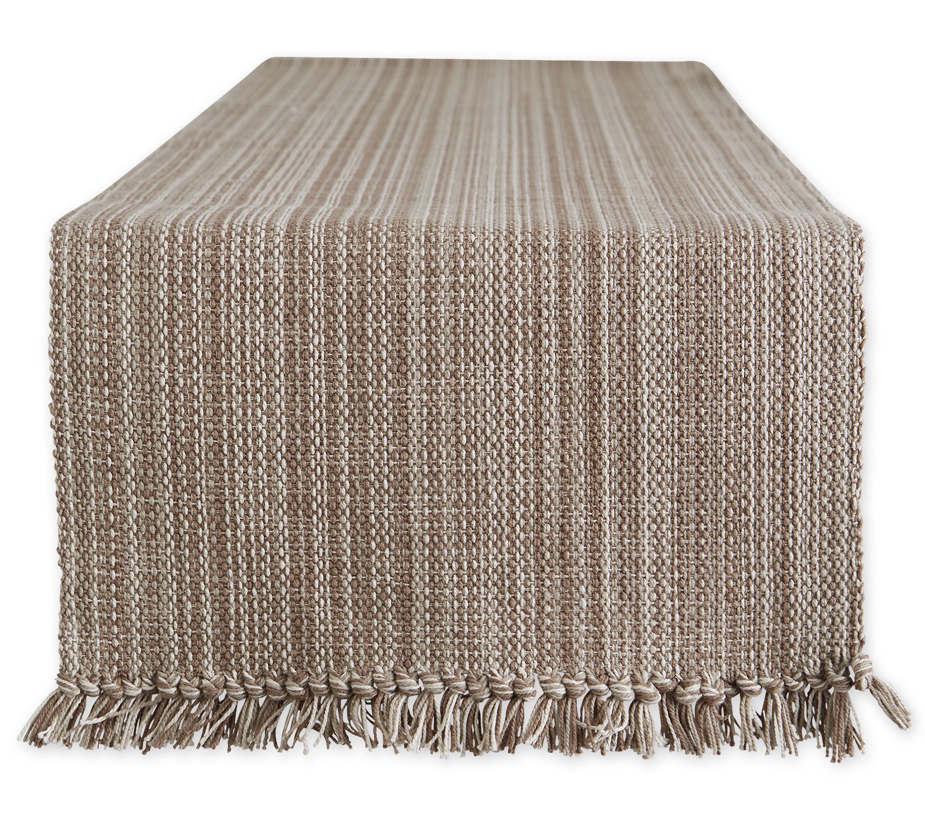 Design Imports 13" x 108" Variegated Fringe Tabe Runner