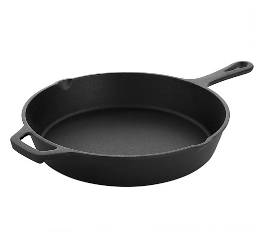 MegaChef 10 inch Round Cast Iron Frying Pan wit h Handle 