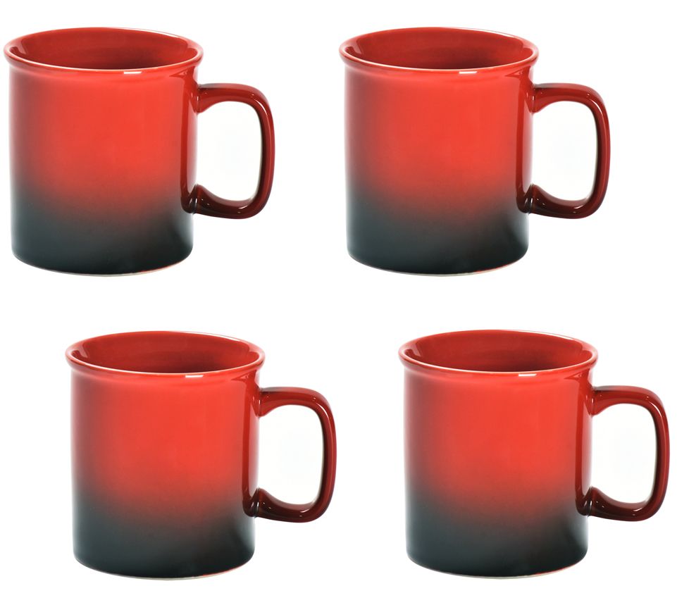 Temp-Tations 14-oz Ceramic Mug withWarming Base ,Red
