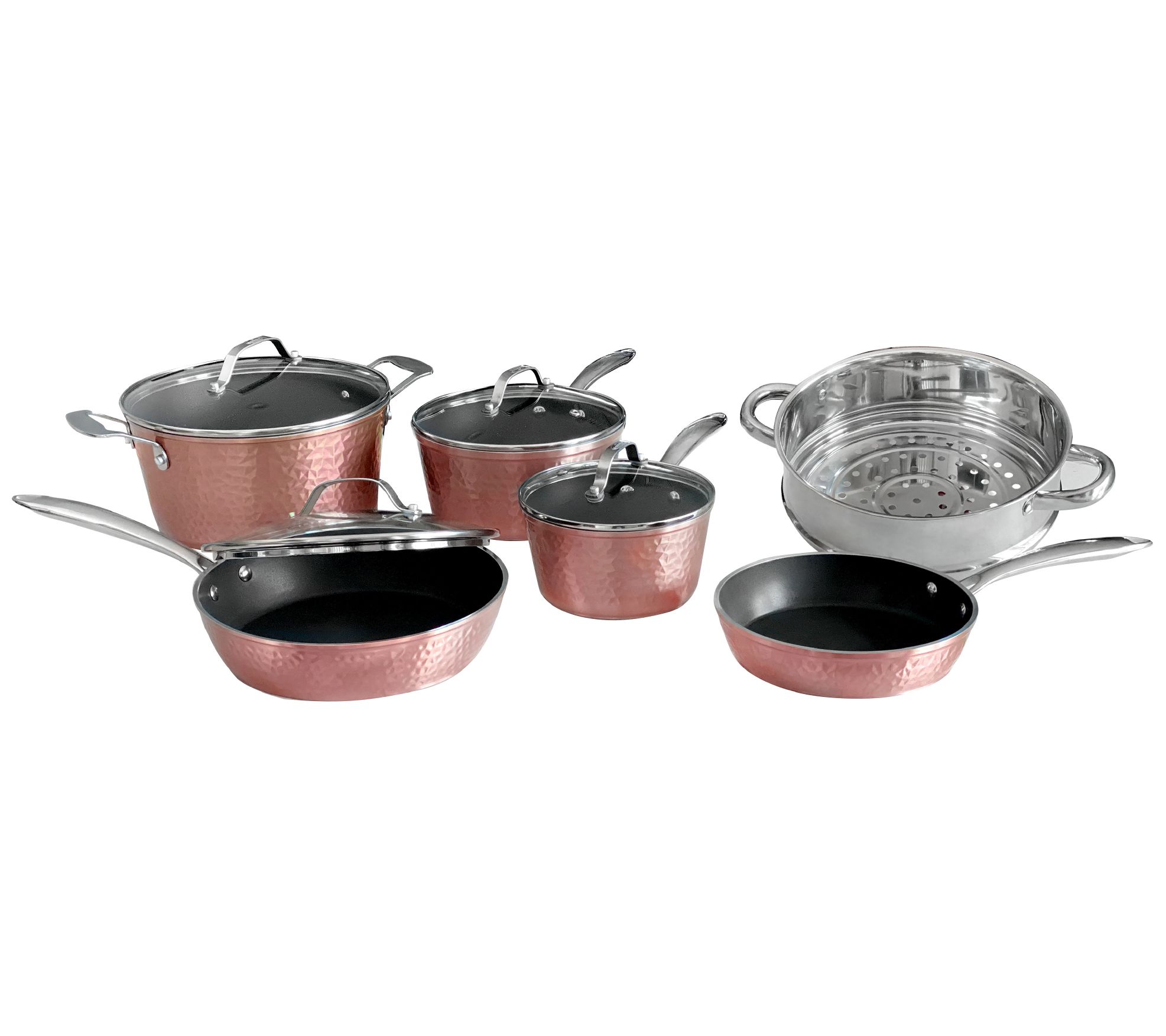 ORGREENIC 10-Piece Hammered Cookware Set