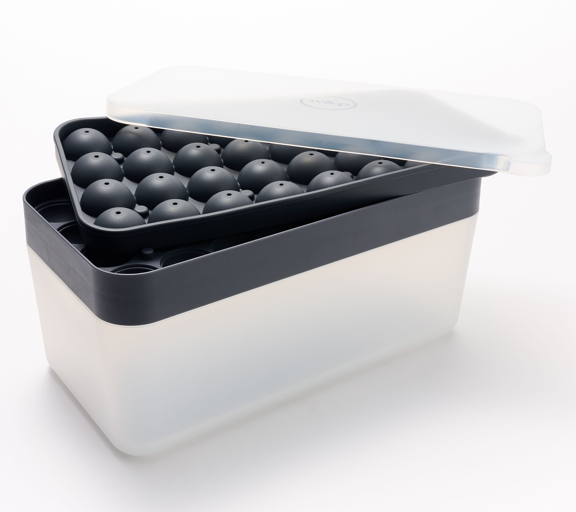 Choice Black Silicone 4 Compartment 2 Sphere Ice Mold