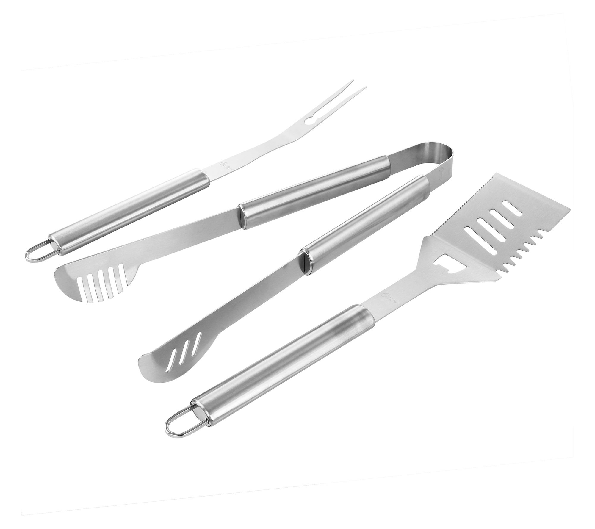 Oster Baldwin 3 Piece Stainless Steel Barbecue Tool Set In Silver : Target