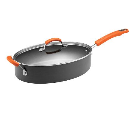 Cook's Essentials Hard Anodized 5-qt Saute Pan with Glass Lid 