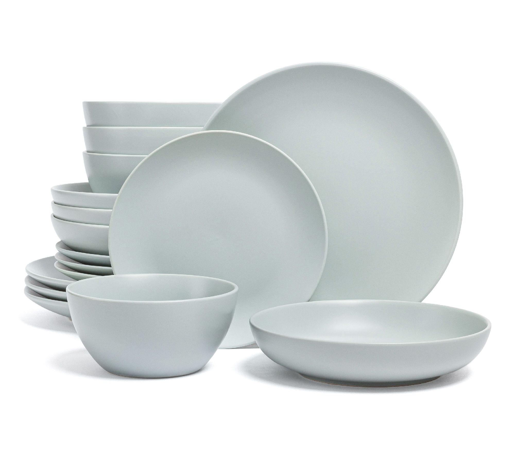 over&back Coupe 16-Piece Semi-Matte Stoneware Dinnerware Set