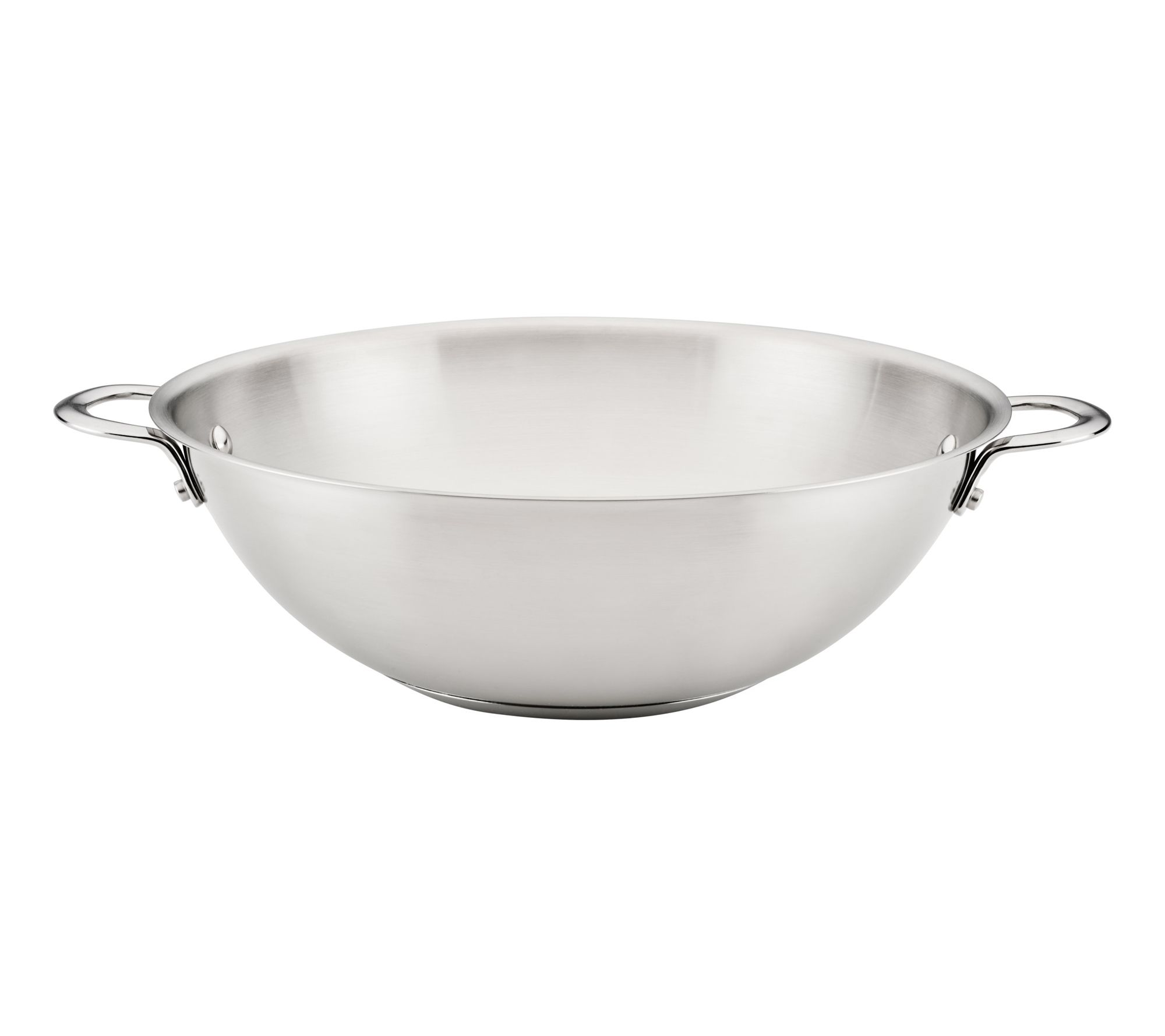 Rachael Ray Stainless Steel Induction Wok, 14 Inch, Silver
