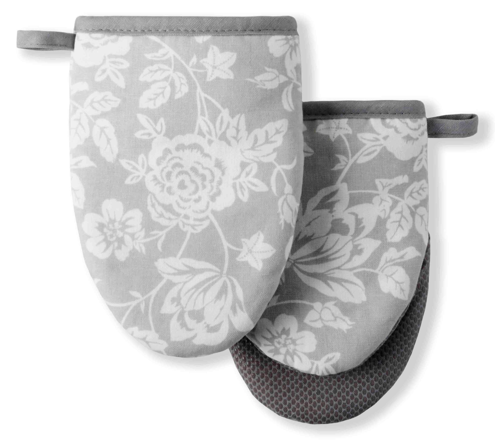 Martha Stewart Floral Vine Mini Oven Mitt 2-Pack Set