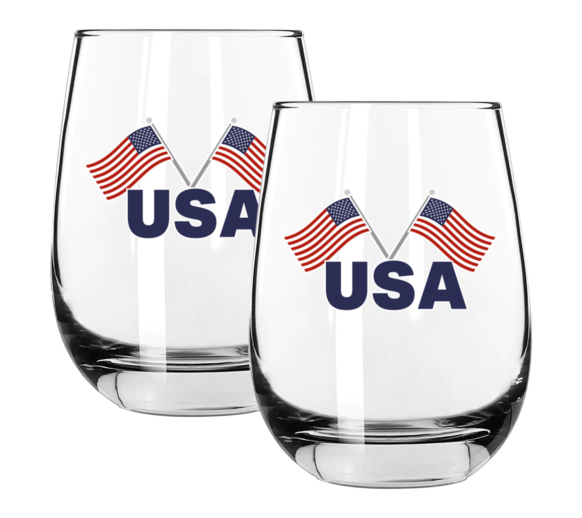The Memory Company USA 2PK 15oz Stemless Wine Glass