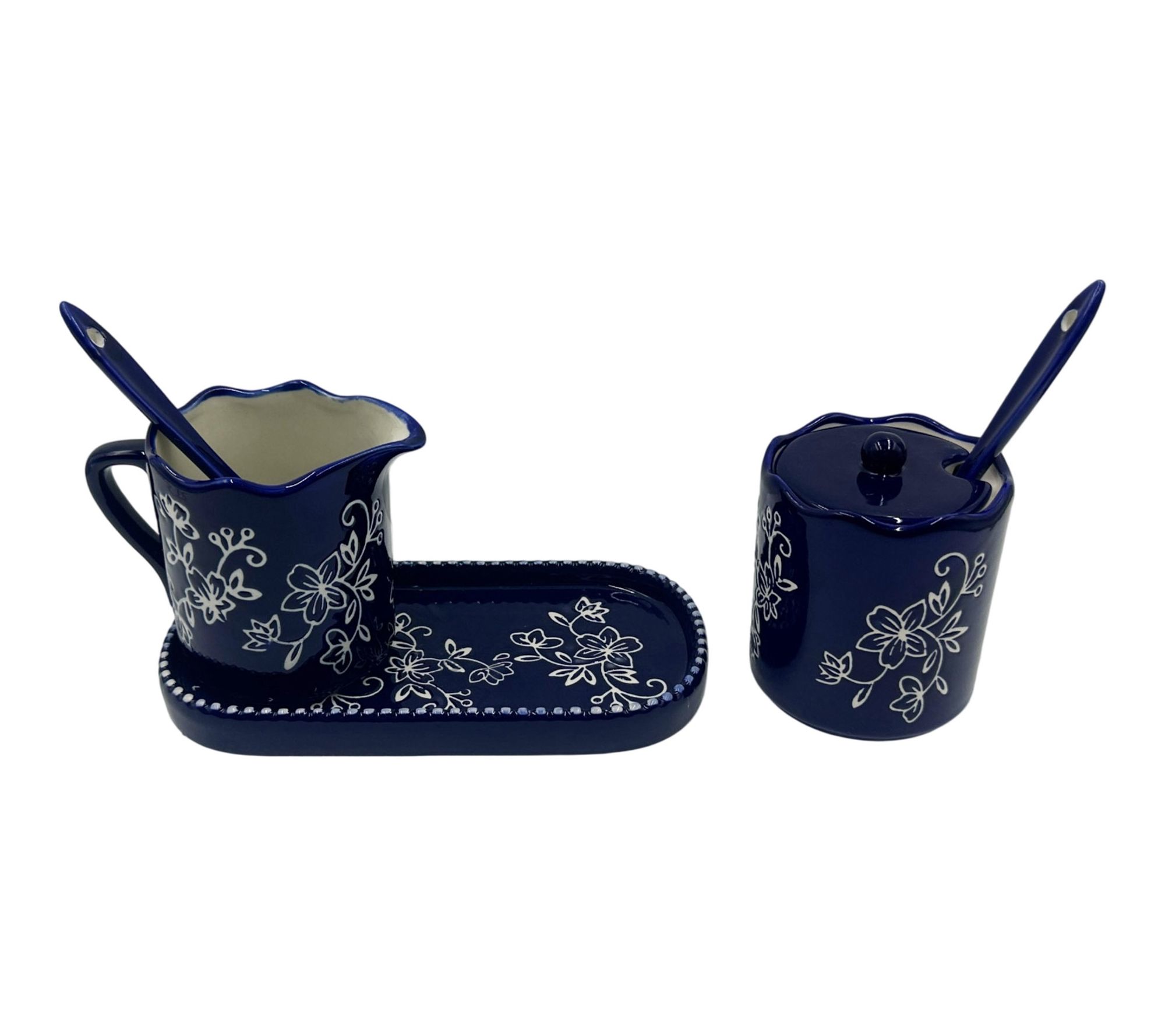  Temp-tations Cream and Sugar Set with Serving Plate