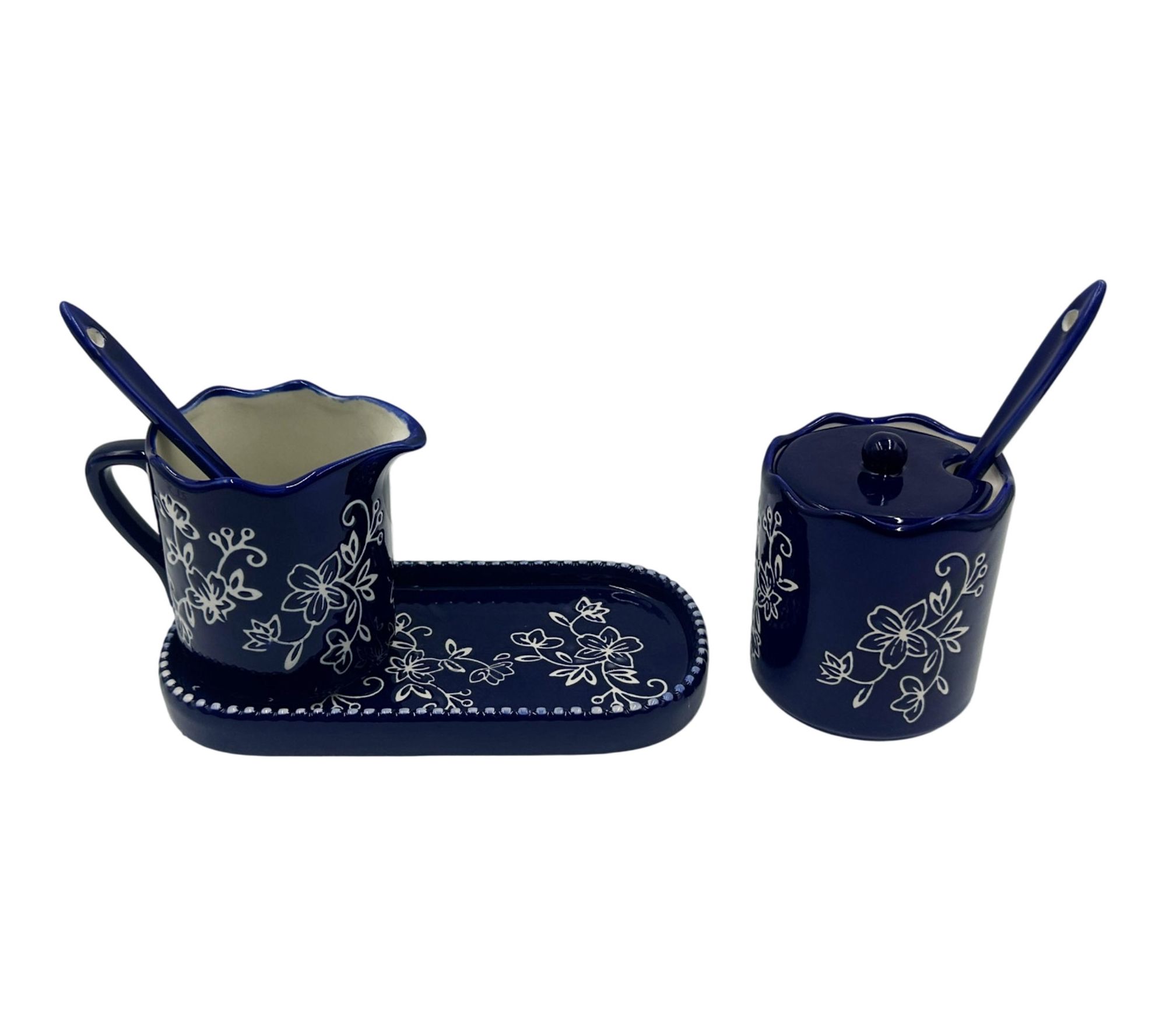 Temp-tations Cream and Sugar Set with Serving Plate