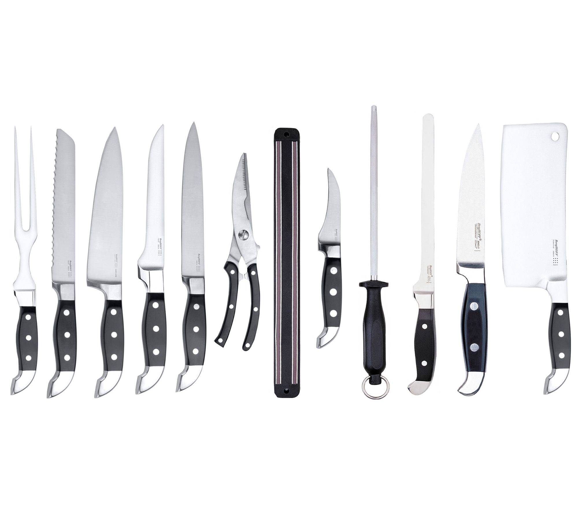 BergHOFF Forged Ergonomic 12-Piece Knife Set with Case - QVC.com